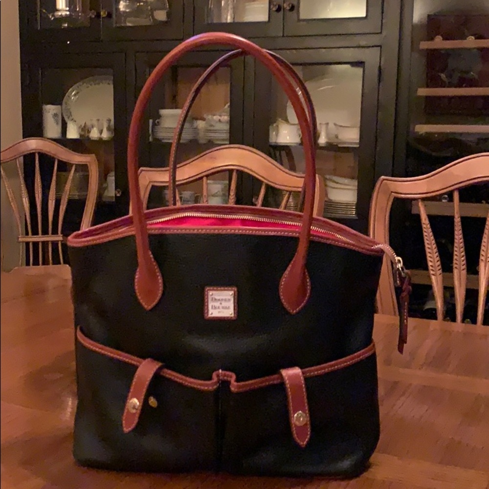 New Classic Tote w leather trim & pebbled leather.